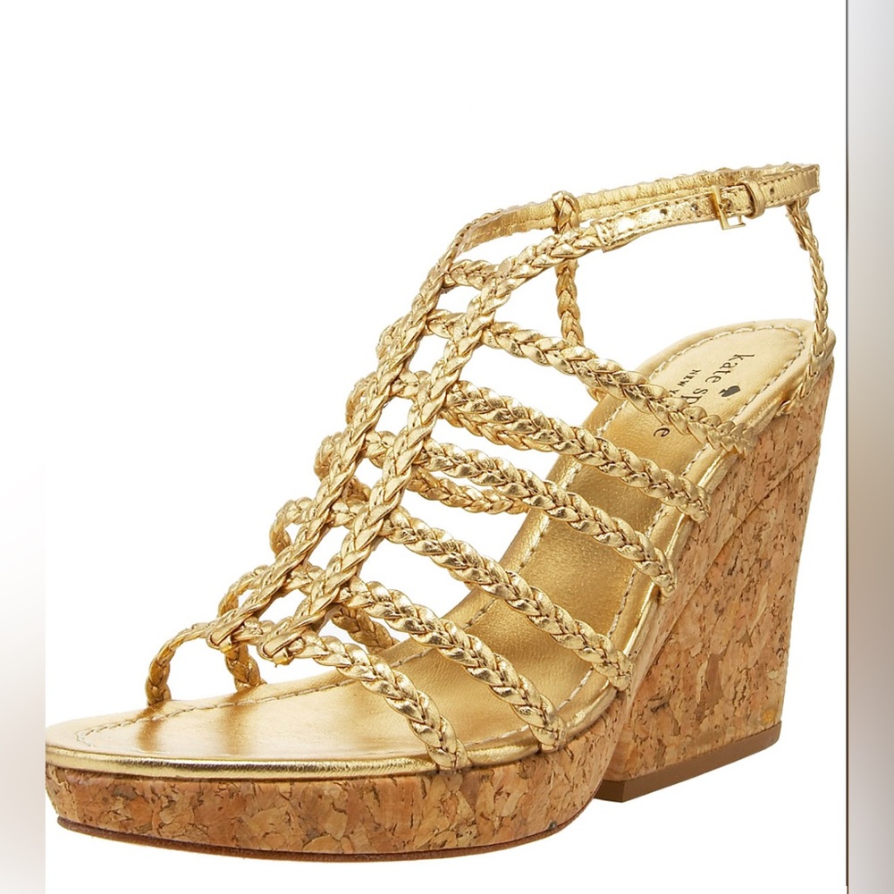 kate spade New York
felix metallic cork wedge
8.5 pre-owned